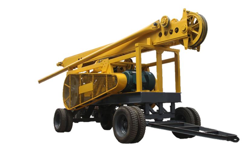 Cable percussion drilling rig